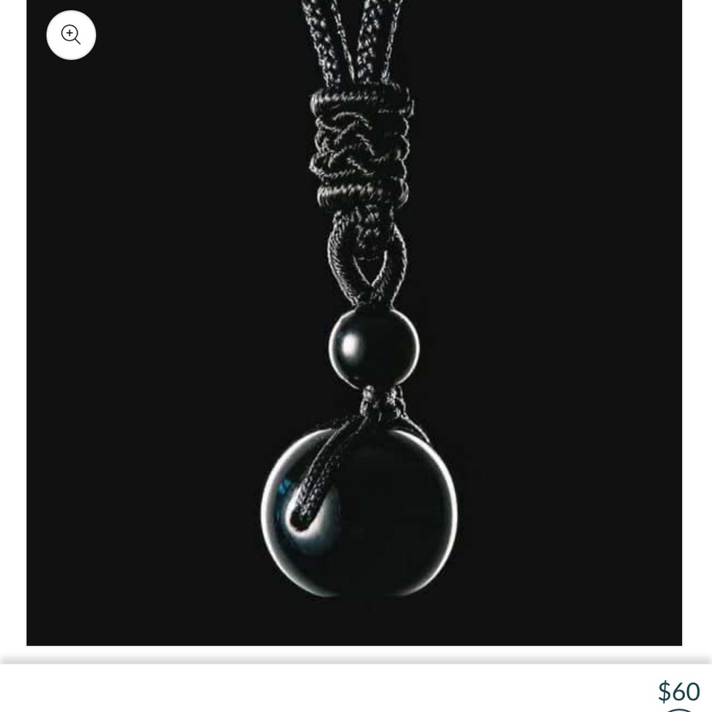 Elegant Black Obsidian Necklace - Picture 4 of 6